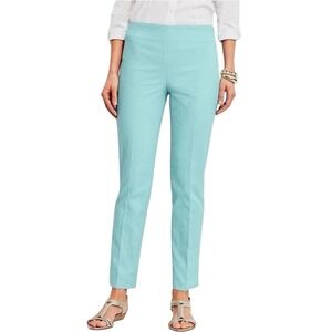 Talbots Women's Aqua‎ Textured Pants Cropped Career Casual Size 8 NEW